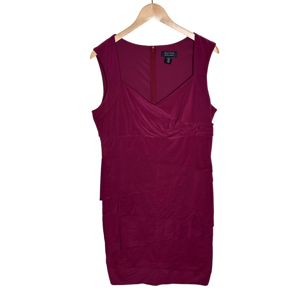 WHBM White House Black Market Instantly Slimming Dress Burgundy Size 16 Sheath